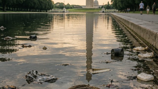 Reflecting Pool Under Fire: Vandalism and Duck Deaths Spark Outrage